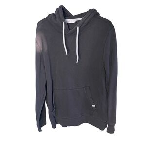 DSG Mens Pullover Hoodie Sweatshirt Black Large Cotton Blend Kangaroo Pocket